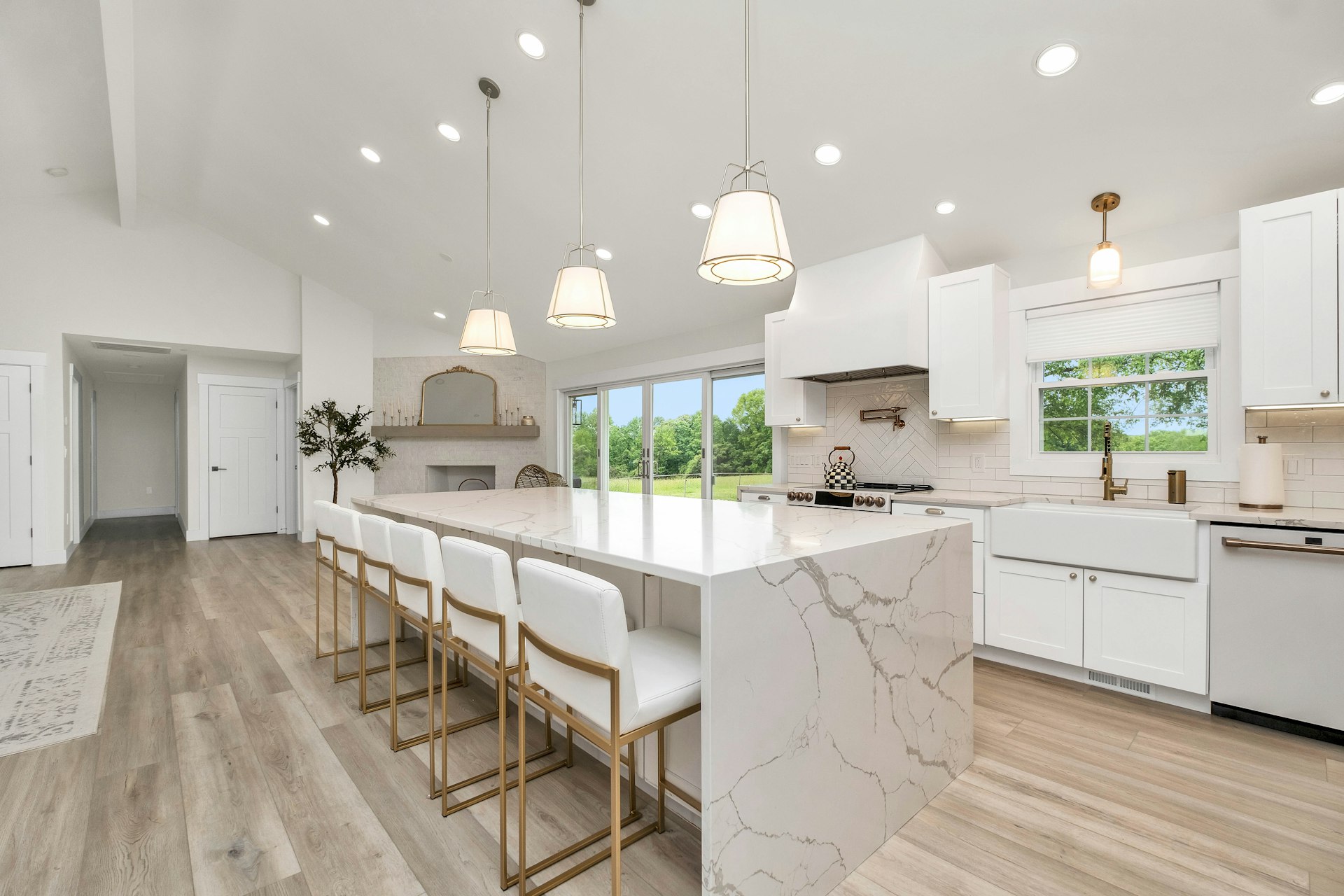 Bright, polished kitchen interior
